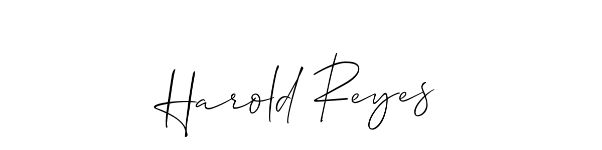 How to make Harold Reyes signature? Allison_Script is a professional autograph style. Create handwritten signature for Harold Reyes name. Harold Reyes signature style 2 images and pictures png