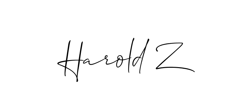 Use a signature maker to create a handwritten signature online. With this signature software, you can design (Allison_Script) your own signature for name Harold Z. Harold Z signature style 2 images and pictures png