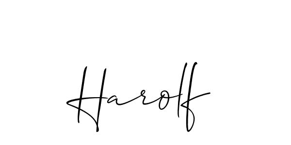 Also You can easily find your signature by using the search form. We will create Harolf name handwritten signature images for you free of cost using Allison_Script sign style. Harolf signature style 2 images and pictures png