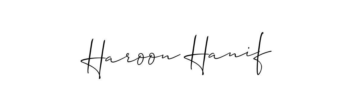It looks lik you need a new signature style for name Haroon Hanif. Design unique handwritten (Allison_Script) signature with our free signature maker in just a few clicks. Haroon Hanif signature style 2 images and pictures png