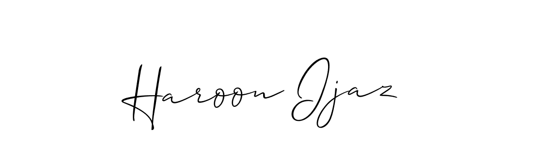 Similarly Allison_Script is the best handwritten signature design. Signature creator online .You can use it as an online autograph creator for name Haroon Ijaz. Haroon Ijaz signature style 2 images and pictures png