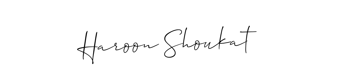 Similarly Allison_Script is the best handwritten signature design. Signature creator online .You can use it as an online autograph creator for name Haroon Shoukat. Haroon Shoukat signature style 2 images and pictures png