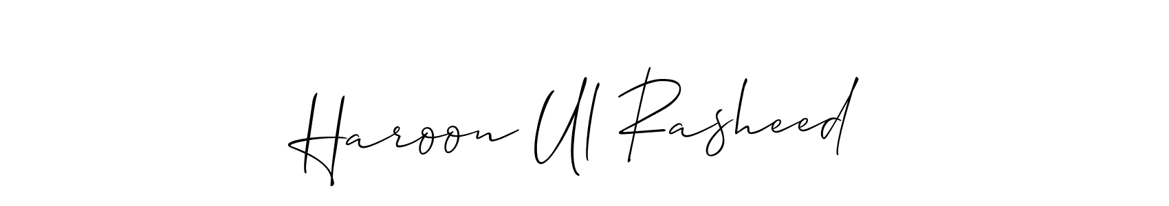 It looks lik you need a new signature style for name Haroon Ul Rasheed. Design unique handwritten (Allison_Script) signature with our free signature maker in just a few clicks. Haroon Ul Rasheed signature style 2 images and pictures png