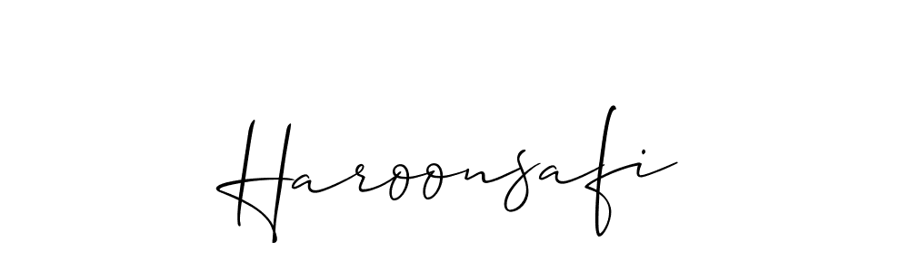 Create a beautiful signature design for name Haroonsafi. With this signature (Allison_Script) fonts, you can make a handwritten signature for free. Haroonsafi signature style 2 images and pictures png