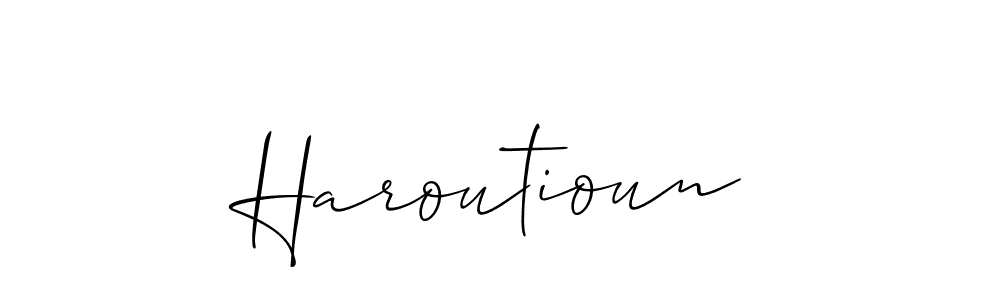 Also You can easily find your signature by using the search form. We will create Haroutioun name handwritten signature images for you free of cost using Allison_Script sign style. Haroutioun signature style 2 images and pictures png