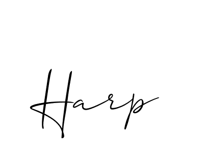 Make a beautiful signature design for name Harp. With this signature (Allison_Script) style, you can create a handwritten signature for free. Harp signature style 2 images and pictures png