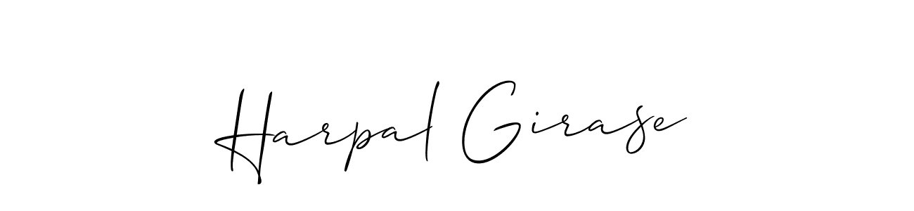 It looks lik you need a new signature style for name Harpal Girase. Design unique handwritten (Allison_Script) signature with our free signature maker in just a few clicks. Harpal Girase signature style 2 images and pictures png