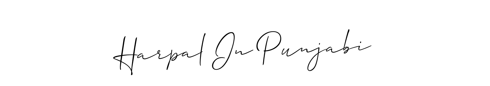 How to make Harpal In Punjabi name signature. Use Allison_Script style for creating short signs online. This is the latest handwritten sign. Harpal In Punjabi signature style 2 images and pictures png