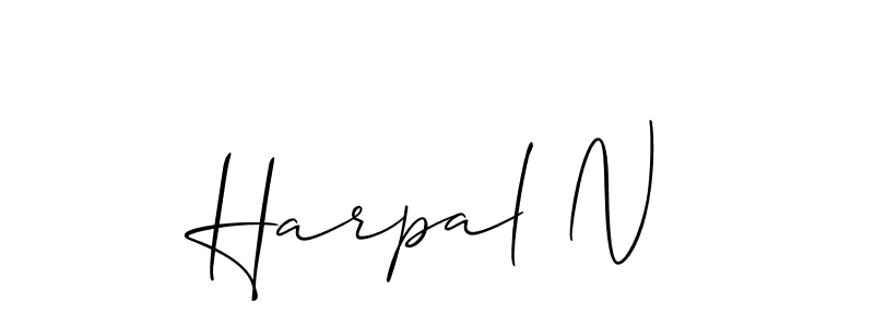 Harpal N stylish signature style. Best Handwritten Sign (Allison_Script) for my name. Handwritten Signature Collection Ideas for my name Harpal N. Harpal N signature style 2 images and pictures png