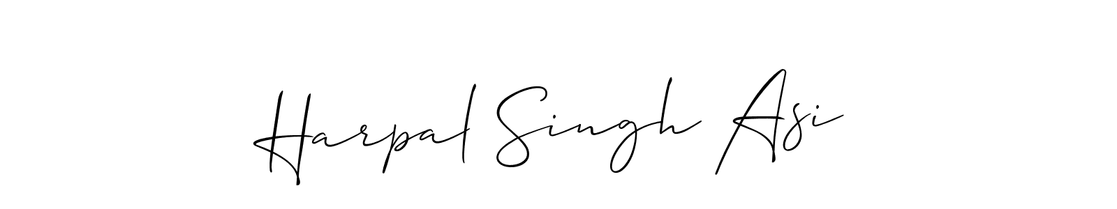 This is the best signature style for the Harpal Singh Asi name. Also you like these signature font (Allison_Script). Mix name signature. Harpal Singh Asi signature style 2 images and pictures png