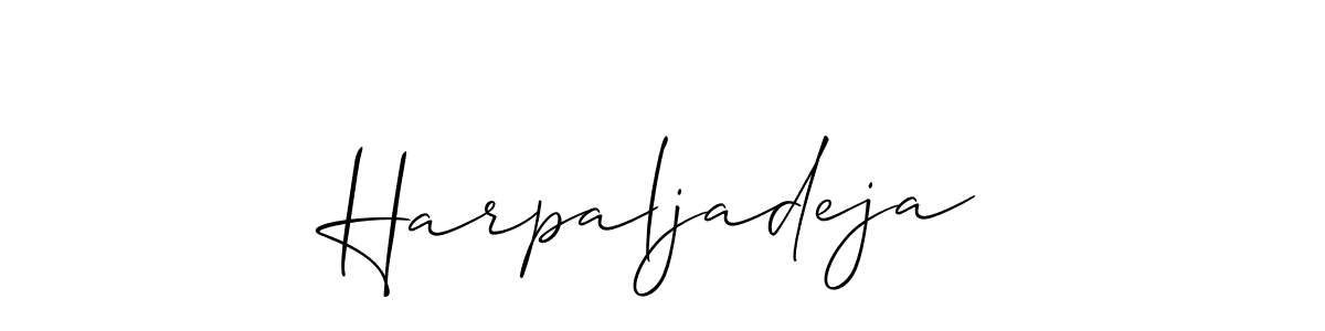 Similarly Allison_Script is the best handwritten signature design. Signature creator online .You can use it as an online autograph creator for name Harpaljadeja. Harpaljadeja signature style 2 images and pictures png