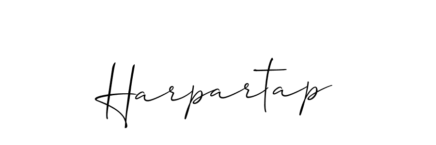 Harpartap stylish signature style. Best Handwritten Sign (Allison_Script) for my name. Handwritten Signature Collection Ideas for my name Harpartap. Harpartap signature style 2 images and pictures png