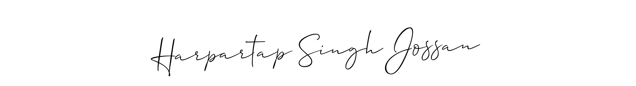 Design your own signature with our free online signature maker. With this signature software, you can create a handwritten (Allison_Script) signature for name Harpartap Singh Jossan. Harpartap Singh Jossan signature style 2 images and pictures png