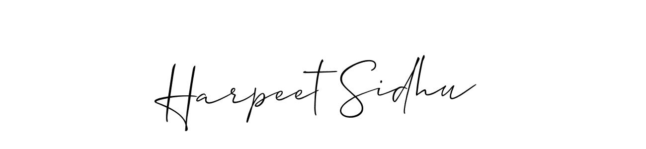 Create a beautiful signature design for name Harpeet Sidhu. With this signature (Allison_Script) fonts, you can make a handwritten signature for free. Harpeet Sidhu signature style 2 images and pictures png