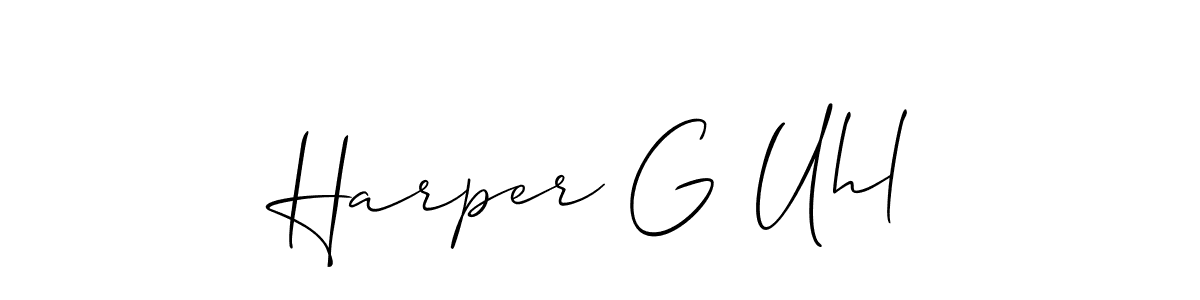 Also we have Harper G Uhl name is the best signature style. Create professional handwritten signature collection using Allison_Script autograph style. Harper G Uhl signature style 2 images and pictures png
