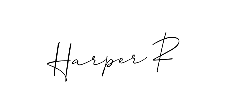 Harper R stylish signature style. Best Handwritten Sign (Allison_Script) for my name. Handwritten Signature Collection Ideas for my name Harper R. Harper R signature style 2 images and pictures png