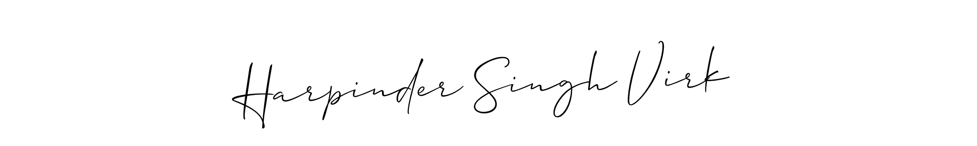 Use a signature maker to create a handwritten signature online. With this signature software, you can design (Allison_Script) your own signature for name Harpinder Singh Virk. Harpinder Singh Virk signature style 2 images and pictures png