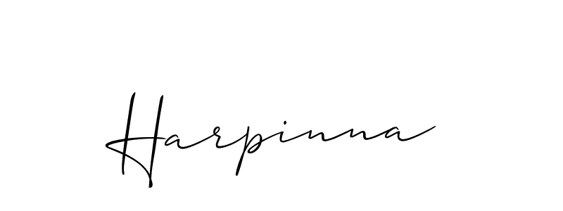 How to make Harpinna name signature. Use Allison_Script style for creating short signs online. This is the latest handwritten sign. Harpinna signature style 2 images and pictures png