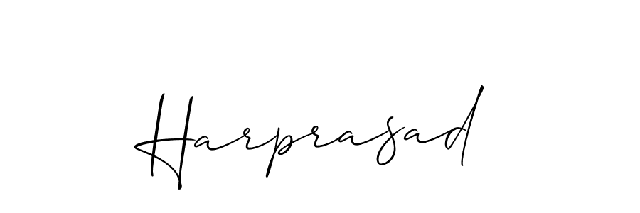 Allison_Script is a professional signature style that is perfect for those who want to add a touch of class to their signature. It is also a great choice for those who want to make their signature more unique. Get Harprasad name to fancy signature for free. Harprasad signature style 2 images and pictures png