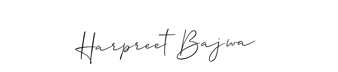 It looks lik you need a new signature style for name Harpreet Bajwa. Design unique handwritten (Allison_Script) signature with our free signature maker in just a few clicks. Harpreet Bajwa signature style 2 images and pictures png