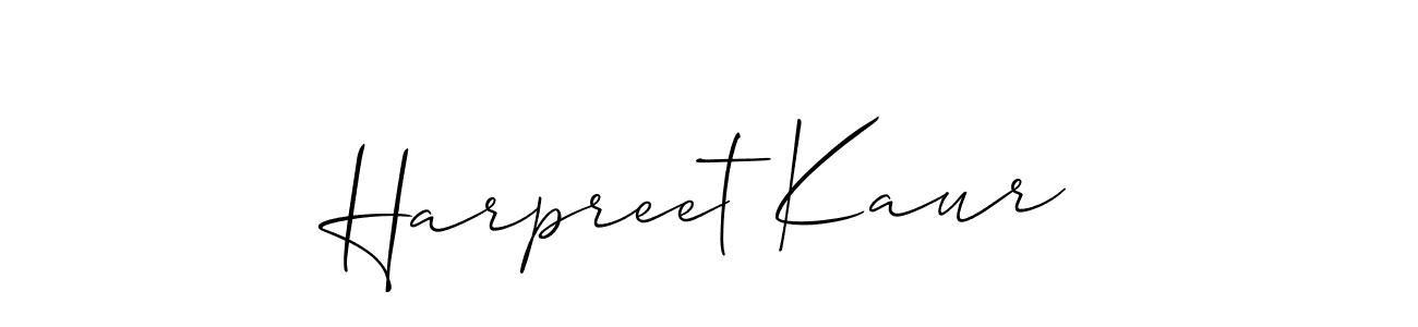 Use a signature maker to create a handwritten signature online. With this signature software, you can design (Allison_Script) your own signature for name Harpreet Kaur. Harpreet Kaur signature style 2 images and pictures png