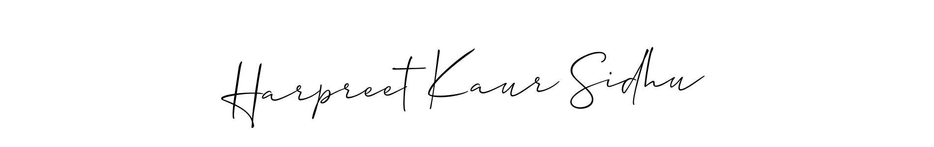 The best way (Allison_Script) to make a short signature is to pick only two or three words in your name. The name Harpreet Kaur Sidhu include a total of six letters. For converting this name. Harpreet Kaur Sidhu signature style 2 images and pictures png