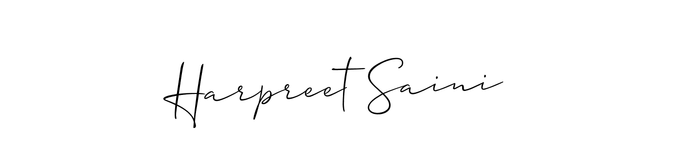 Also we have Harpreet Saini name is the best signature style. Create professional handwritten signature collection using Allison_Script autograph style. Harpreet Saini signature style 2 images and pictures png