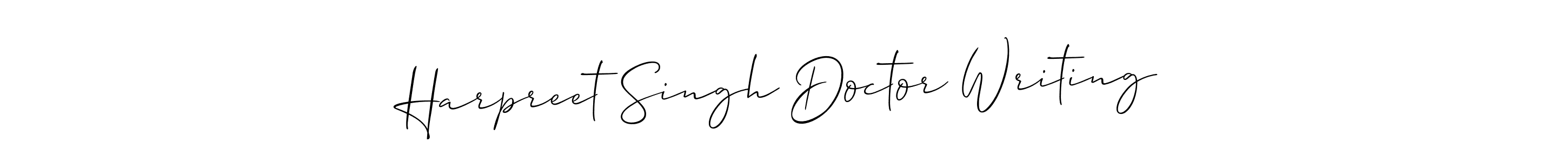 Make a beautiful signature design for name Harpreet Singh Doctor Writing. With this signature (Allison_Script) style, you can create a handwritten signature for free. Harpreet Singh Doctor Writing signature style 2 images and pictures png