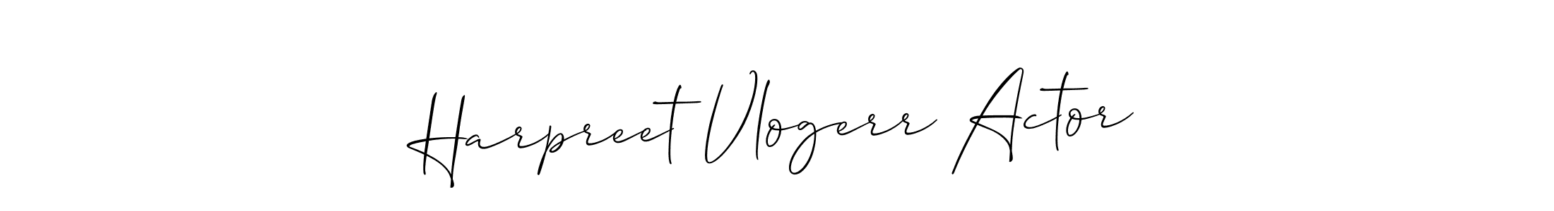 if you are searching for the best signature style for your name Harpreet Vlogerr Actor. so please give up your signature search. here we have designed multiple signature styles  using Allison_Script. Harpreet Vlogerr Actor signature style 2 images and pictures png