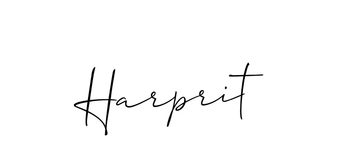 Design your own signature with our free online signature maker. With this signature software, you can create a handwritten (Allison_Script) signature for name Harprit. Harprit signature style 2 images and pictures png
