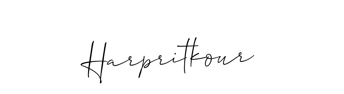 How to make Harpritkour signature? Allison_Script is a professional autograph style. Create handwritten signature for Harpritkour name. Harpritkour signature style 2 images and pictures png