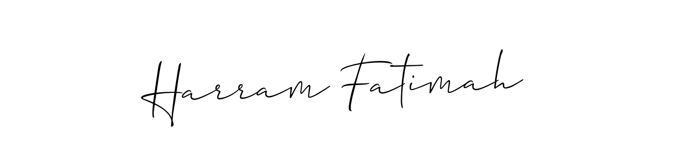 Make a short Harram Fatimah signature style. Manage your documents anywhere anytime using Allison_Script. Create and add eSignatures, submit forms, share and send files easily. Harram Fatimah signature style 2 images and pictures png