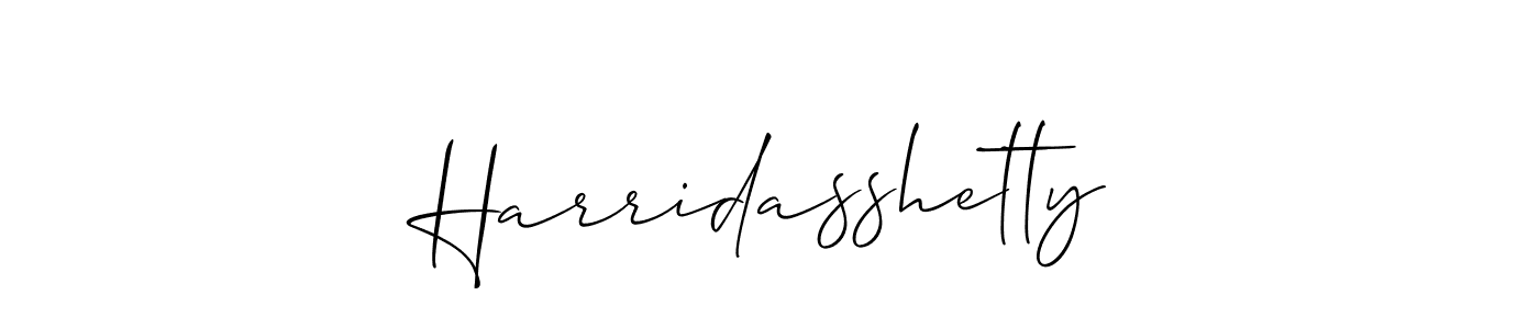 Create a beautiful signature design for name Harridasshetty. With this signature (Allison_Script) fonts, you can make a handwritten signature for free. Harridasshetty signature style 2 images and pictures png