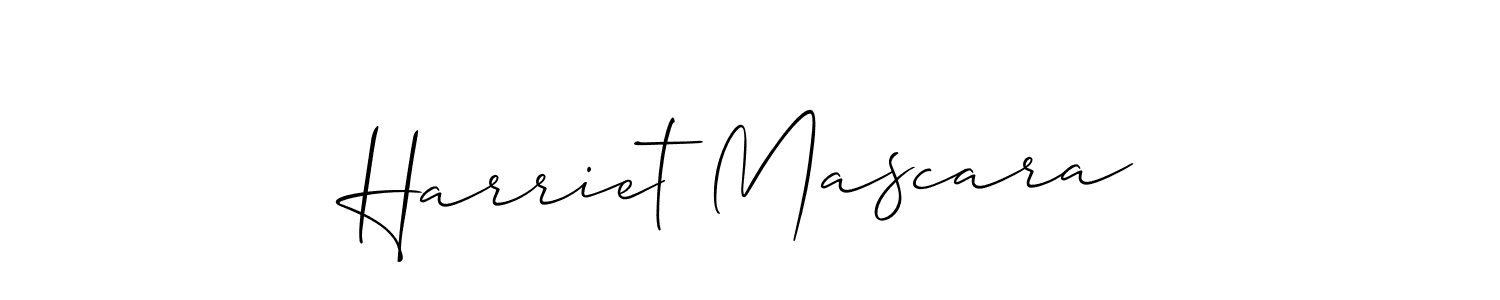 Also we have Harriet Mascara name is the best signature style. Create professional handwritten signature collection using Allison_Script autograph style. Harriet Mascara signature style 2 images and pictures png