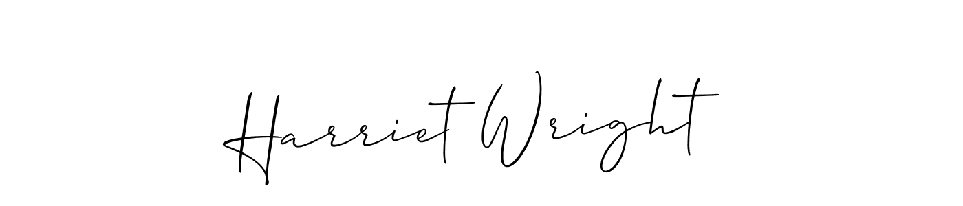 Use a signature maker to create a handwritten signature online. With this signature software, you can design (Allison_Script) your own signature for name Harriet Wright. Harriet Wright signature style 2 images and pictures png