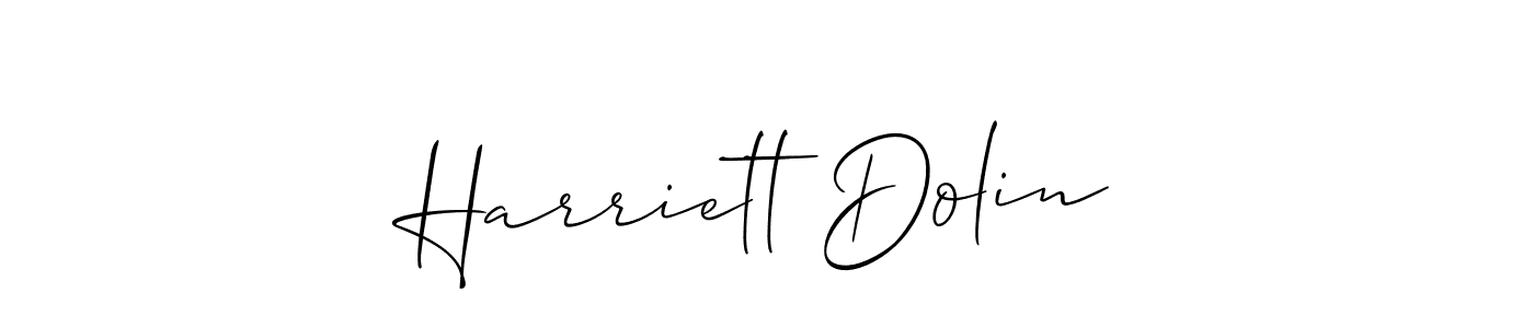 Create a beautiful signature design for name Harriett Dolin. With this signature (Allison_Script) fonts, you can make a handwritten signature for free. Harriett Dolin signature style 2 images and pictures png