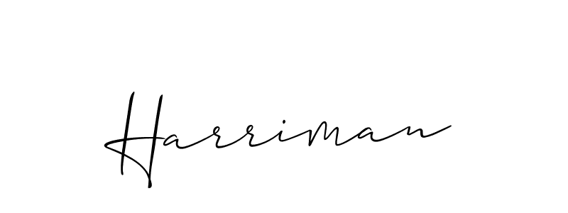 How to make Harriman name signature. Use Allison_Script style for creating short signs online. This is the latest handwritten sign. Harriman signature style 2 images and pictures png