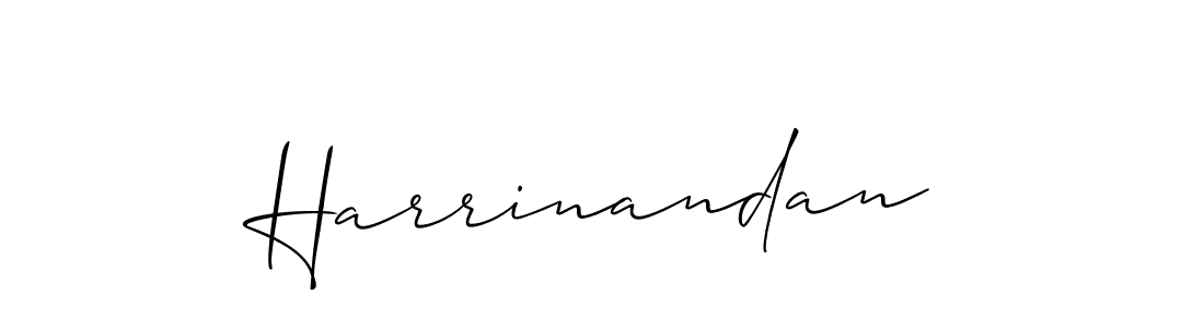 Harrinandan stylish signature style. Best Handwritten Sign (Allison_Script) for my name. Handwritten Signature Collection Ideas for my name Harrinandan. Harrinandan signature style 2 images and pictures png