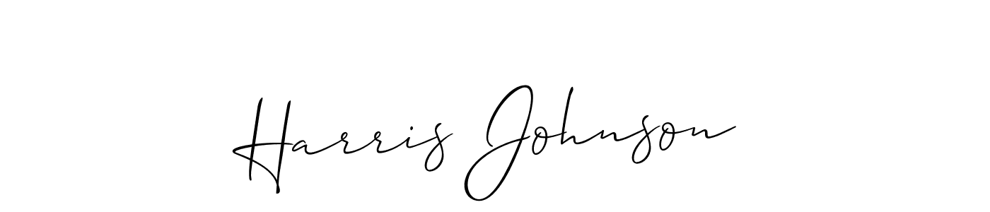 How to make Harris Johnson signature? Allison_Script is a professional autograph style. Create handwritten signature for Harris Johnson name. Harris Johnson signature style 2 images and pictures png