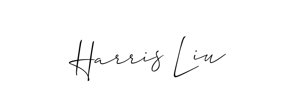 Design your own signature with our free online signature maker. With this signature software, you can create a handwritten (Allison_Script) signature for name Harris Liu. Harris Liu signature style 2 images and pictures png