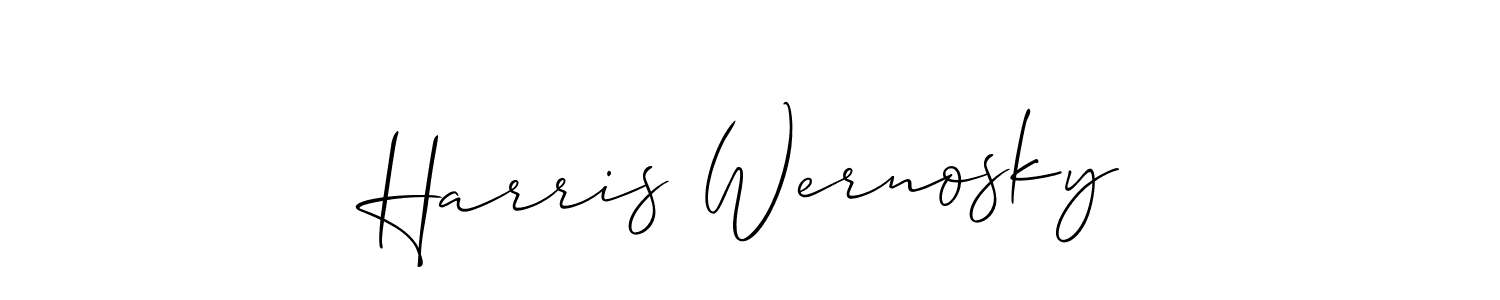 Create a beautiful signature design for name Harris Wernosky. With this signature (Allison_Script) fonts, you can make a handwritten signature for free. Harris Wernosky signature style 2 images and pictures png