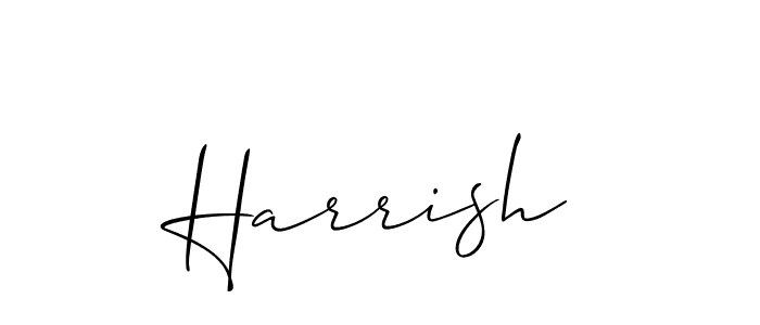 It looks lik you need a new signature style for name Harrish. Design unique handwritten (Allison_Script) signature with our free signature maker in just a few clicks. Harrish signature style 2 images and pictures png