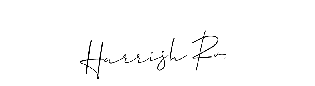 Use a signature maker to create a handwritten signature online. With this signature software, you can design (Allison_Script) your own signature for name Harrish Rv.. Harrish Rv. signature style 2 images and pictures png