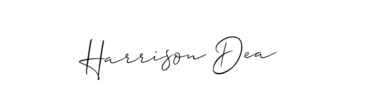 Make a beautiful signature design for name Harrison Dea. With this signature (Allison_Script) style, you can create a handwritten signature for free. Harrison Dea signature style 2 images and pictures png