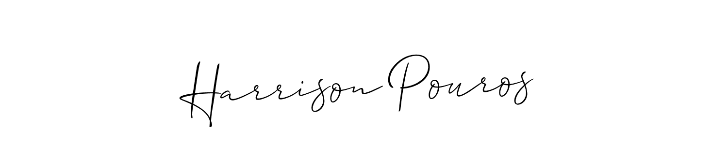 How to Draw Harrison Pouros signature style? Allison_Script is a latest design signature styles for name Harrison Pouros. Harrison Pouros signature style 2 images and pictures png