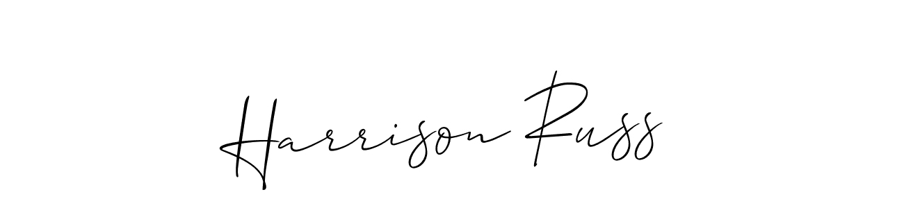 Make a beautiful signature design for name Harrison Russ. With this signature (Allison_Script) style, you can create a handwritten signature for free. Harrison Russ signature style 2 images and pictures png