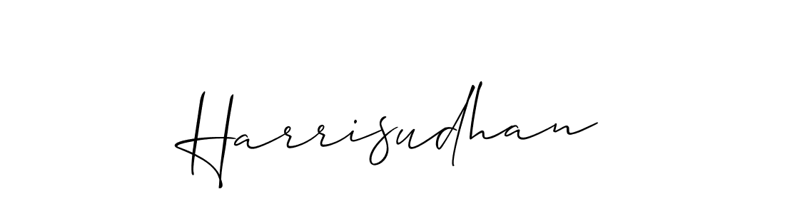 Design your own signature with our free online signature maker. With this signature software, you can create a handwritten (Allison_Script) signature for name Harrisudhan. Harrisudhan signature style 2 images and pictures png