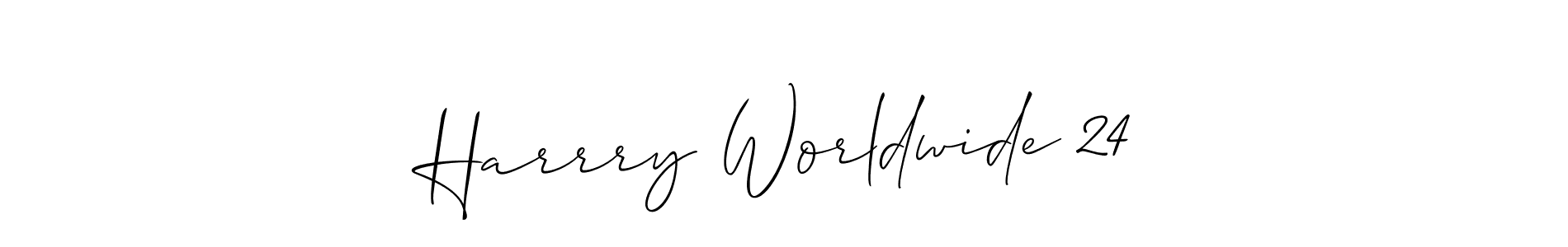 Similarly Allison_Script is the best handwritten signature design. Signature creator online .You can use it as an online autograph creator for name Harrry Worldwide 24. Harrry Worldwide 24 signature style 2 images and pictures png