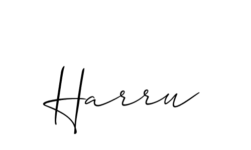 Best and Professional Signature Style for Harru. Allison_Script Best Signature Style Collection. Harru signature style 2 images and pictures png