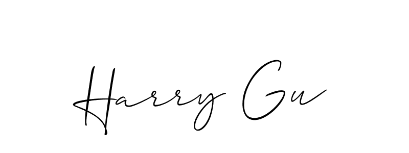 if you are searching for the best signature style for your name Harry Gu. so please give up your signature search. here we have designed multiple signature styles  using Allison_Script. Harry Gu signature style 2 images and pictures png